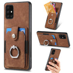 Retro cassa del telefono del raccoglitore della carta dell'anello di pelle-tatto, For Samsung Galaxy A53 5G, For Samsung Galaxy A70 / A70s, For Samsung Galaxy A71, For Samsung Galaxy Note20