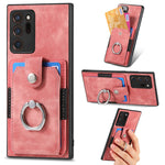 Retro cassa del telefono del raccoglitore della carta dell'anello di pelle-tatto, For Samsung Galaxy Note20 Ultra