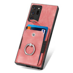 Retro cassa del telefono del raccoglitore della carta dell'anello di pelle-tatto, For Samsung Galaxy Note20 Ultra