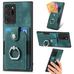Retro cassa del telefono del raccoglitore della carta dell'anello di pelle-tatto, For Samsung Galaxy Note20 Ultra