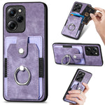 Retro cassa del telefono del raccoglitore della carta dell'anello di pelle-tatto, For Xiaomi Poco X5 Pro, For Xiaomi Redmi 9A