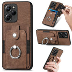Retro cassa del telefono del raccoglitore della carta dell'anello di pelle-tatto, For Xiaomi Poco X5 Pro, For Xiaomi Redmi 9A