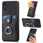 Retro cassa del telefono del raccoglitore della carta dell'anello di pelle-tatto, For Xiaomi Poco X5 Pro, For Xiaomi Redmi 9A