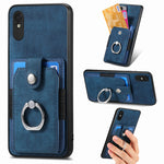 Retro cassa del telefono del raccoglitore della carta dell'anello di pelle-tatto, For Xiaomi Poco X5 Pro, For Xiaomi Redmi 9A