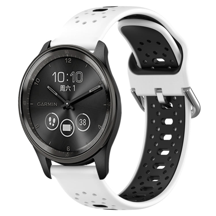 Cinturino in silicone bicolore traspirante da 20 mm, For GarminMove Trend