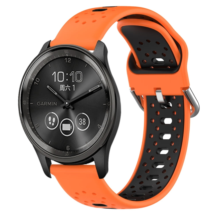 Cinturino in silicone bicolore traspirante da 20 mm, For GarminMove Trend
