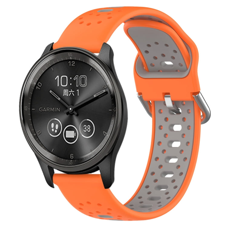 Cinturino in silicone bicolore traspirante da 20 mm, For GarminMove Trend