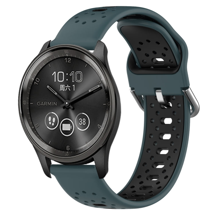 Cinturino in silicone bicolore traspirante da 20 mm, For GarminMove Trend