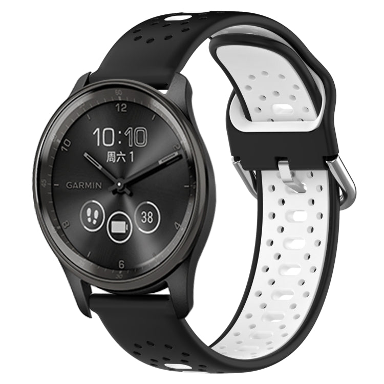 Cinturino in silicone bicolore traspirante da 20 mm, For GarminMove Trend