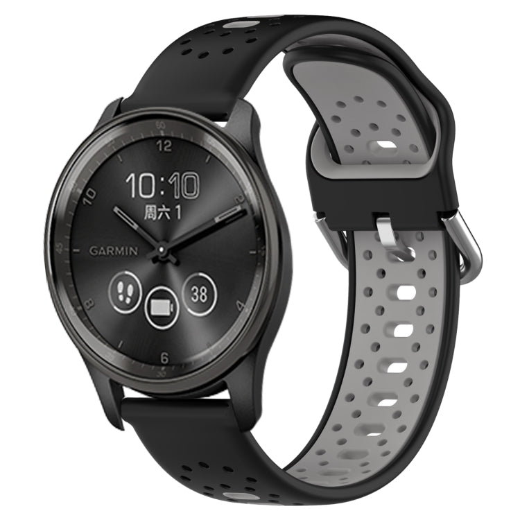 Cinturino in silicone bicolore traspirante da 20 mm, For GarminMove Trend