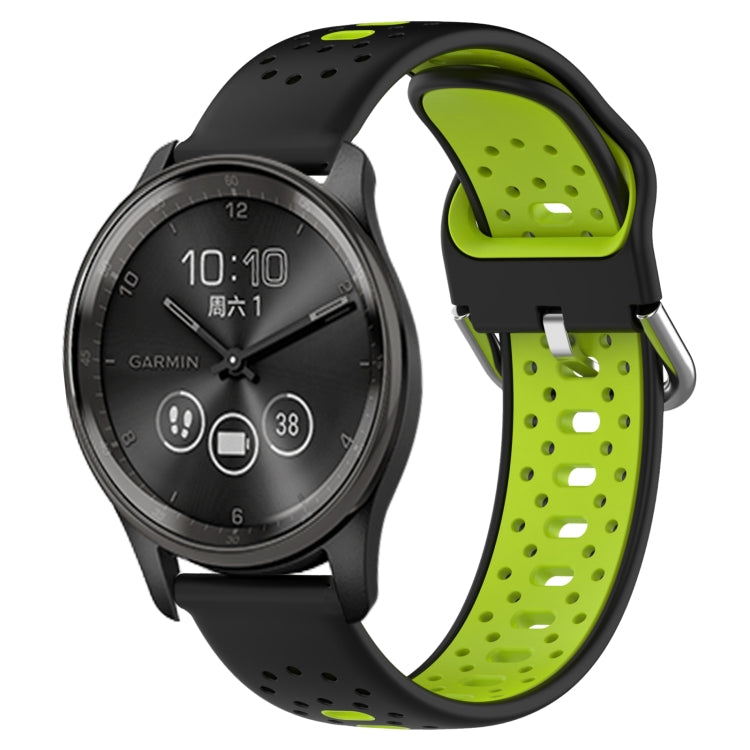 Cinturino in silicone bicolore traspirante da 20 mm, For GarminMove Trend