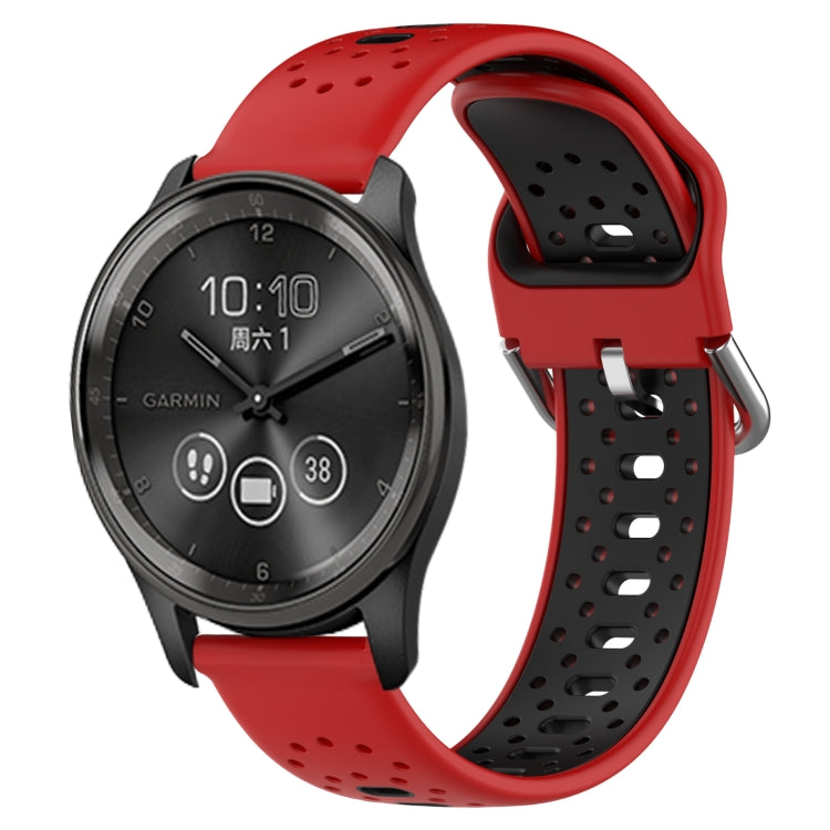 Cinturino in silicone bicolore traspirante da 20 mm, For GarminMove Trend