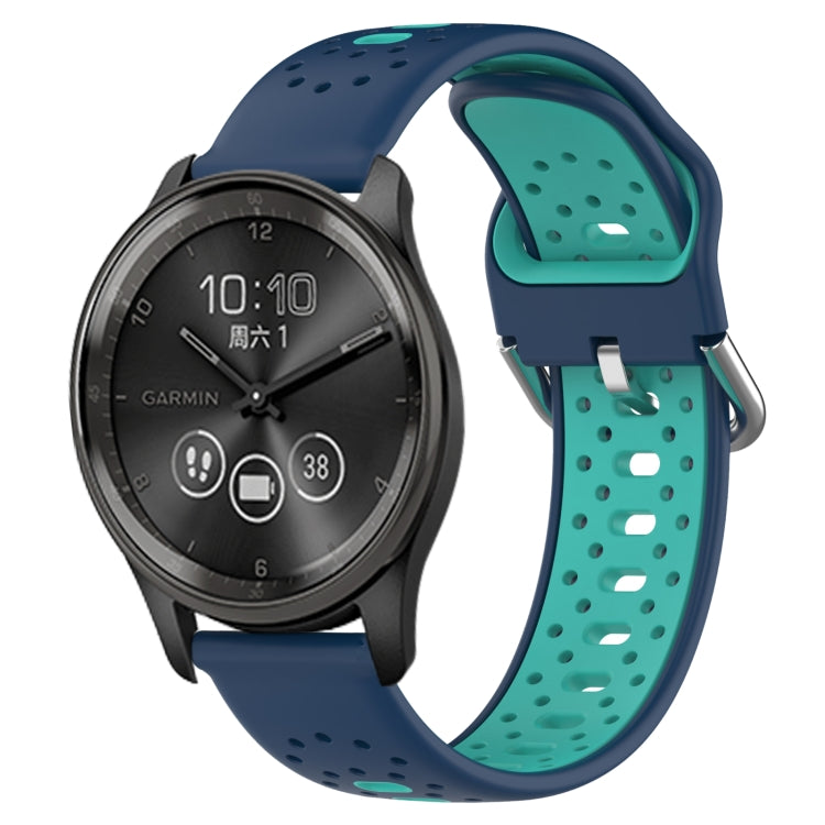 Cinturino in silicone bicolore traspirante da 20 mm, For GarminMove Trend