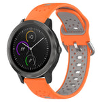 Cinturino in silicone bicolore traspirante da 20 mm, For Garmin Vivoactive3