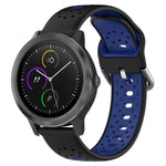 Cinturino in silicone bicolore traspirante da 20 mm, For Garmin Vivoactive3