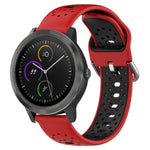 Cinturino in silicone bicolore traspirante da 20 mm, For Garmin Vivoactive3