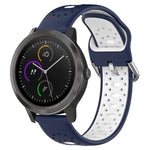 Cinturino in silicone bicolore traspirante da 20 mm, For Garmin Vivoactive3