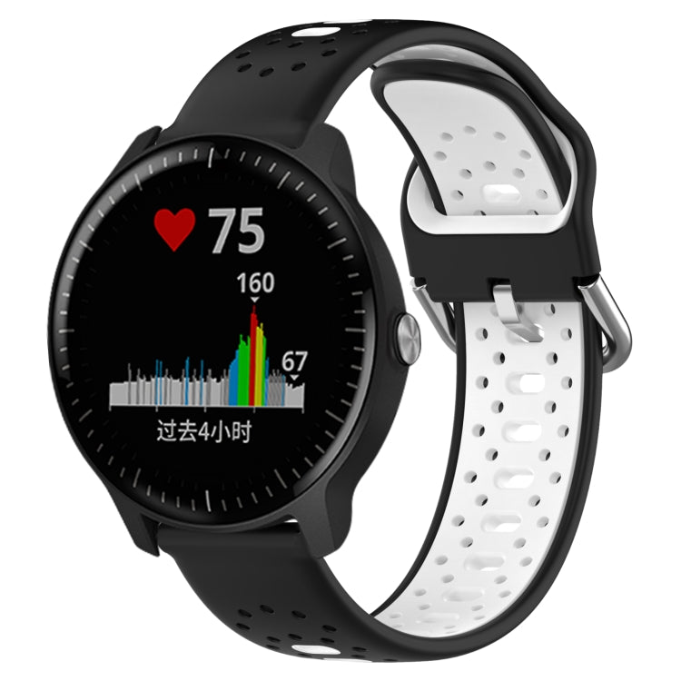 Cinturino in silicone bicolore traspirante da 20 mm, For Garmin Vivoactive3 Music