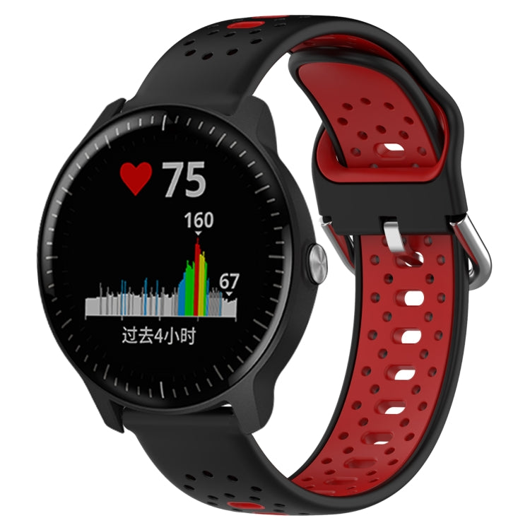 Cinturino in silicone bicolore traspirante da 20 mm, For Garmin Vivoactive3 Music