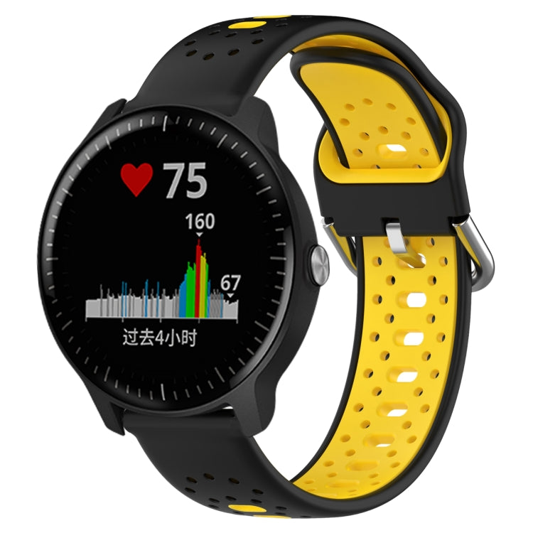 Cinturino in silicone bicolore traspirante da 20 mm, For Garmin Vivoactive3 Music