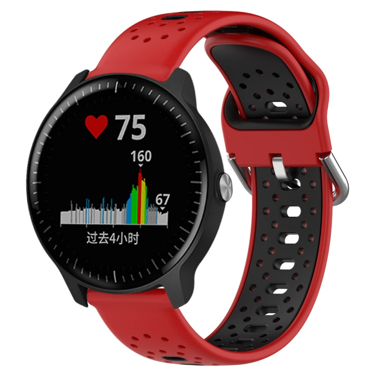 Cinturino in silicone bicolore traspirante da 20 mm, For Garmin Vivoactive3 Music