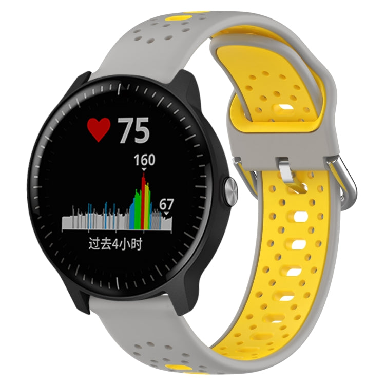 Cinturino in silicone bicolore traspirante da 20 mm, For Garmin Vivoactive3 Music