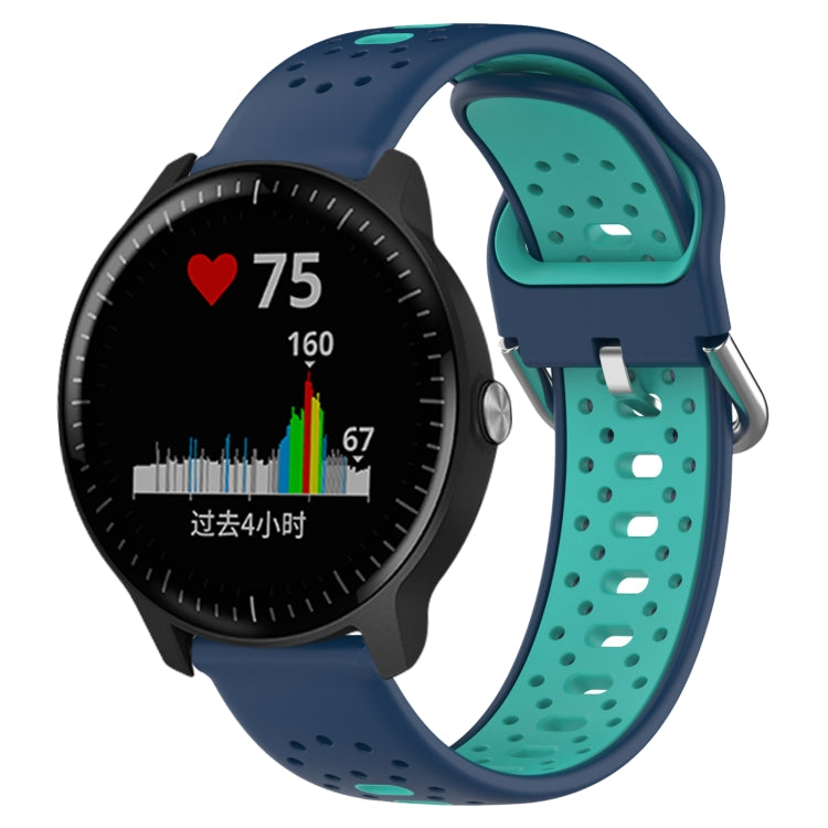 Cinturino in silicone bicolore traspirante da 20 mm, For Garmin Vivoactive3 Music