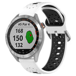 Cinturino in silicone bicolore traspirante da 20 mm, For Garmin Approach S40