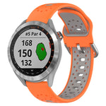 Cinturino in silicone bicolore traspirante da 20 mm, For Garmin Approach S40