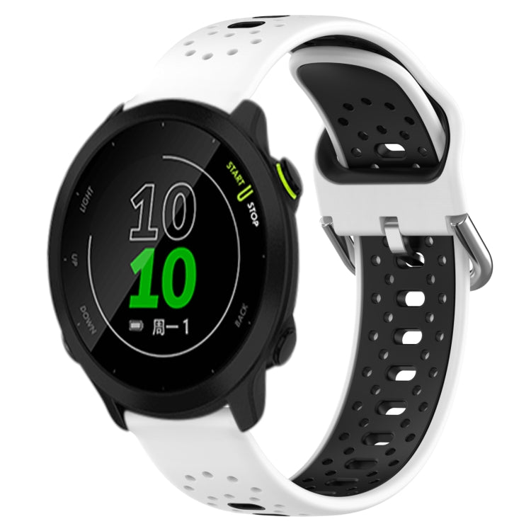Cinturino in silicone bicolore traspirante da 20 mm, For Garmin Forerunner 158