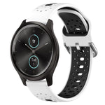 Cinturino in silicone bicolore traspirante da 20 mm, For Garmin VivoMove Style