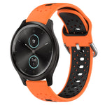 Cinturino in silicone bicolore traspirante da 20 mm, For Garmin VivoMove Style