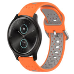 Cinturino in silicone bicolore traspirante da 20 mm, For Garmin VivoMove Style