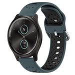Cinturino in silicone bicolore traspirante da 20 mm, For Garmin VivoMove Style