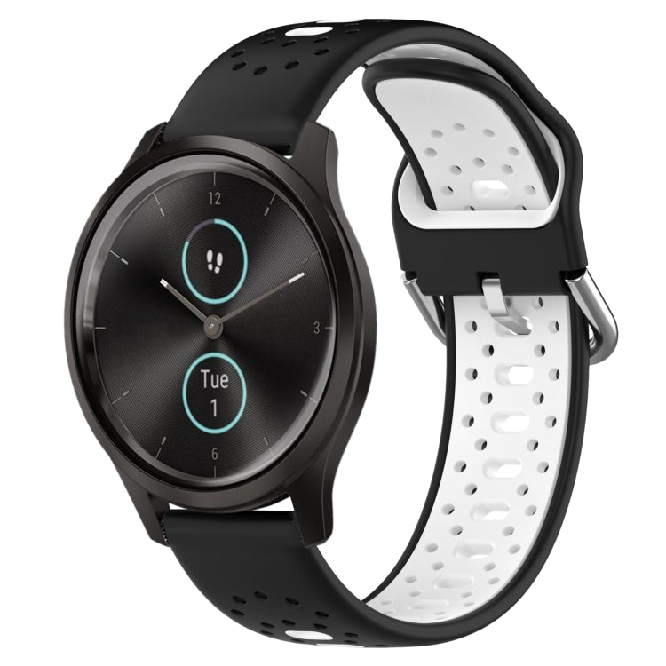 Cinturino in silicone bicolore traspirante da 20 mm, For Garmin VivoMove Style