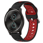 Cinturino in silicone bicolore traspirante da 20 mm, For Garmin VivoMove Style