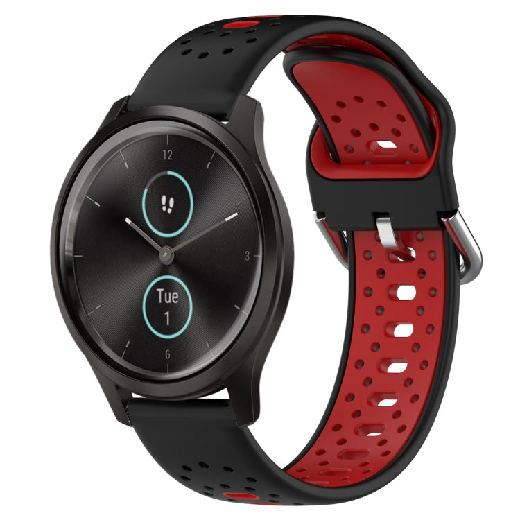 Cinturino in silicone bicolore traspirante da 20 mm, For Garmin VivoMove Style