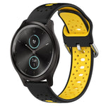 Cinturino in silicone bicolore traspirante da 20 mm, For Garmin VivoMove Style