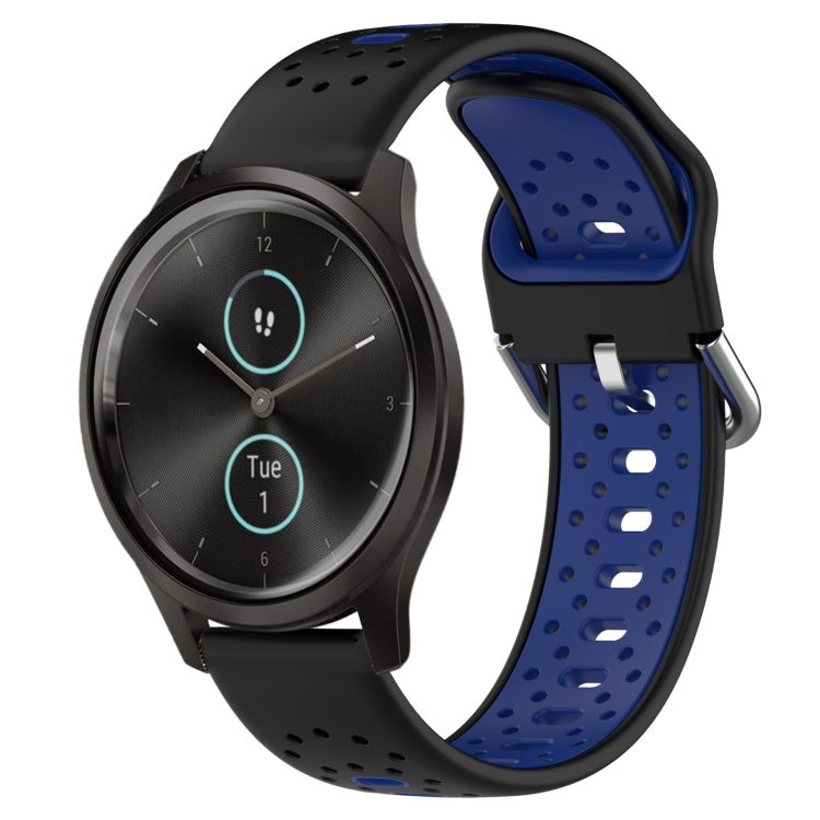 Cinturino in silicone bicolore traspirante da 20 mm, For Garmin VivoMove Style
