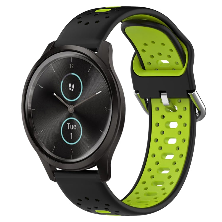 Cinturino in silicone bicolore traspirante da 20 mm, For Garmin VivoMove Style