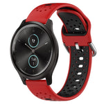 Cinturino in silicone bicolore traspirante da 20 mm, For Garmin VivoMove Style