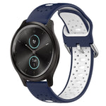 Cinturino in silicone bicolore traspirante da 20 mm, For Garmin VivoMove Style