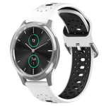 Cinturino in silicone bicolore traspirante da 20 mm, For Garmin VivoMove Luxe