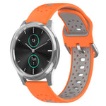 Cinturino in silicone bicolore traspirante da 20 mm, For Garmin VivoMove Luxe
