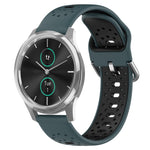 Cinturino in silicone bicolore traspirante da 20 mm, For Garmin VivoMove Luxe
