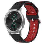Cinturino in silicone bicolore traspirante da 20 mm, For Garmin VivoMove Luxe