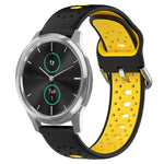 Cinturino in silicone bicolore traspirante da 20 mm, For Garmin VivoMove Luxe