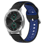 Cinturino in silicone bicolore traspirante da 20 mm, For Garmin VivoMove Luxe