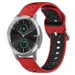 Cinturino in silicone bicolore traspirante da 20 mm, For Garmin VivoMove Luxe