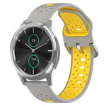 Cinturino in silicone bicolore traspirante da 20 mm, For Garmin VivoMove Luxe